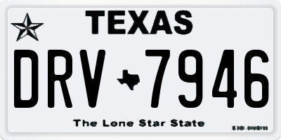 TX license plate DRV7946