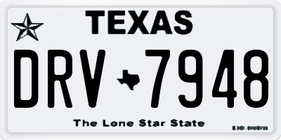 TX license plate DRV7948
