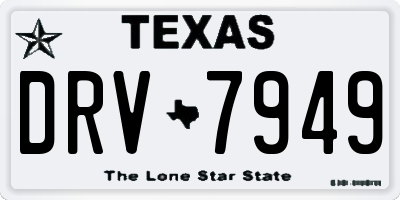 TX license plate DRV7949