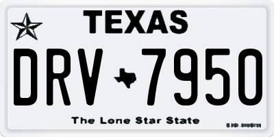 TX license plate DRV7950