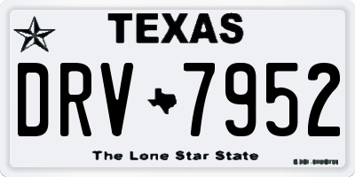 TX license plate DRV7952