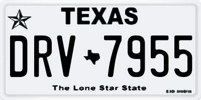 TX license plate DRV7955