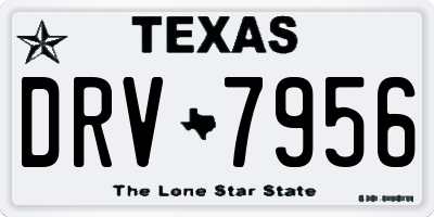 TX license plate DRV7956