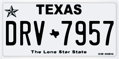 TX license plate DRV7957