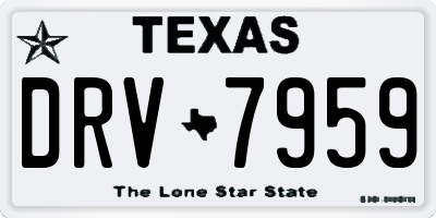 TX license plate DRV7959