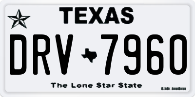 TX license plate DRV7960
