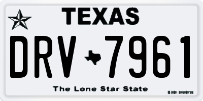 TX license plate DRV7961