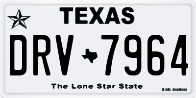 TX license plate DRV7964