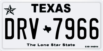 TX license plate DRV7966