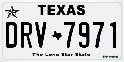 TX license plate DRV7971