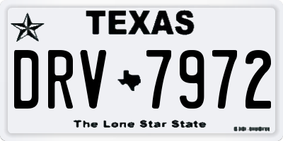 TX license plate DRV7972