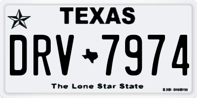 TX license plate DRV7974