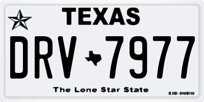 TX license plate DRV7977