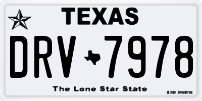 TX license plate DRV7978