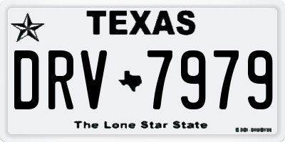 TX license plate DRV7979