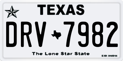 TX license plate DRV7982