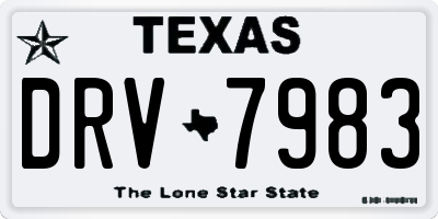 TX license plate DRV7983