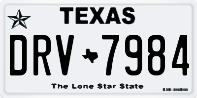 TX license plate DRV7984