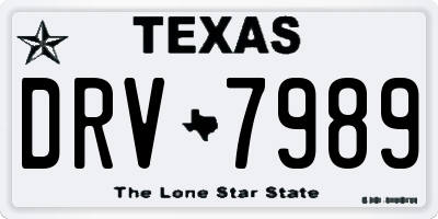 TX license plate DRV7989