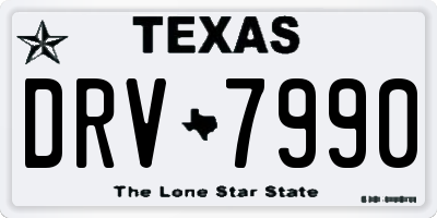 TX license plate DRV7990