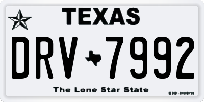 TX license plate DRV7992