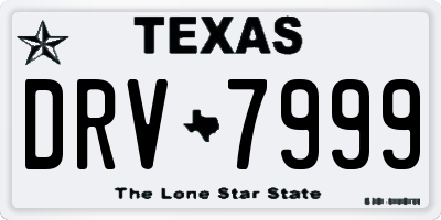 TX license plate DRV7999