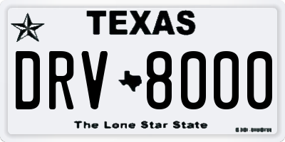 TX license plate DRV8000