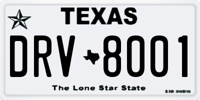 TX license plate DRV8001