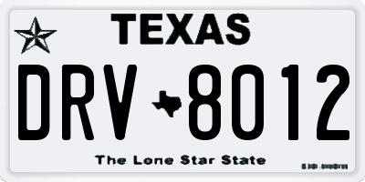 TX license plate DRV8012