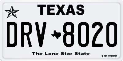 TX license plate DRV8020