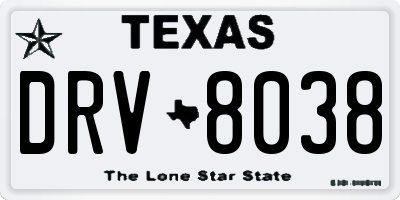 TX license plate DRV8038