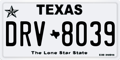 TX license plate DRV8039