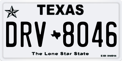 TX license plate DRV8046