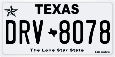 TX license plate DRV8078