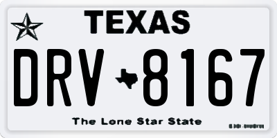 TX license plate DRV8167