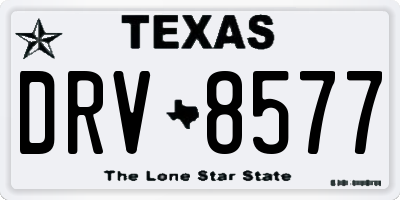 TX license plate DRV8577