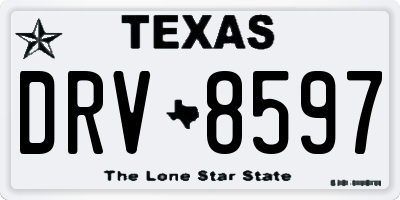 TX license plate DRV8597