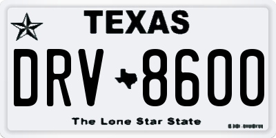 TX license plate DRV8600