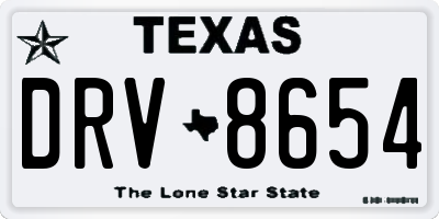 TX license plate DRV8654