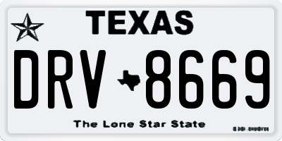 TX license plate DRV8669