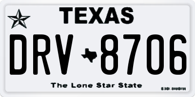 TX license plate DRV8706