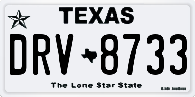 TX license plate DRV8733