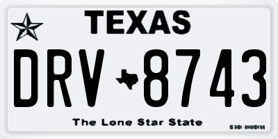 TX license plate DRV8743