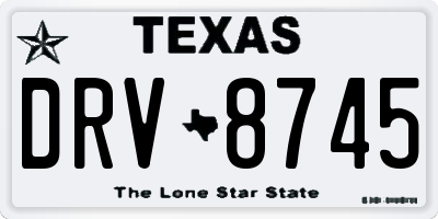 TX license plate DRV8745