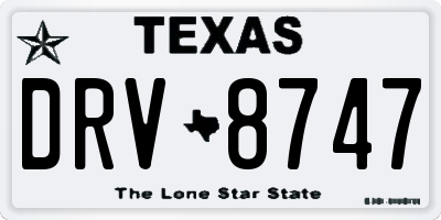 TX license plate DRV8747