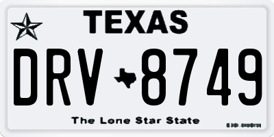 TX license plate DRV8749