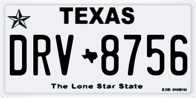 TX license plate DRV8756