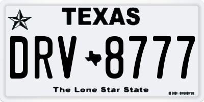 TX license plate DRV8777