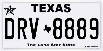 TX license plate DRV8889