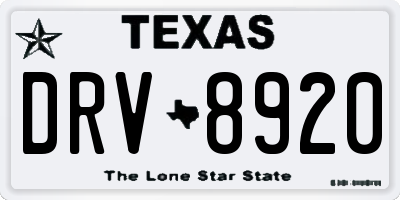 TX license plate DRV8920